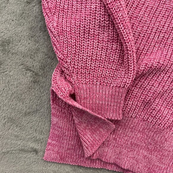 NWT BDG Pink Oversized Chunky Knit Sweater Cardigan Women's MEDIUM - Picture 2 of 6